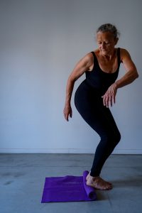 Virginie Pépin en atelier d'initiation au yoga
